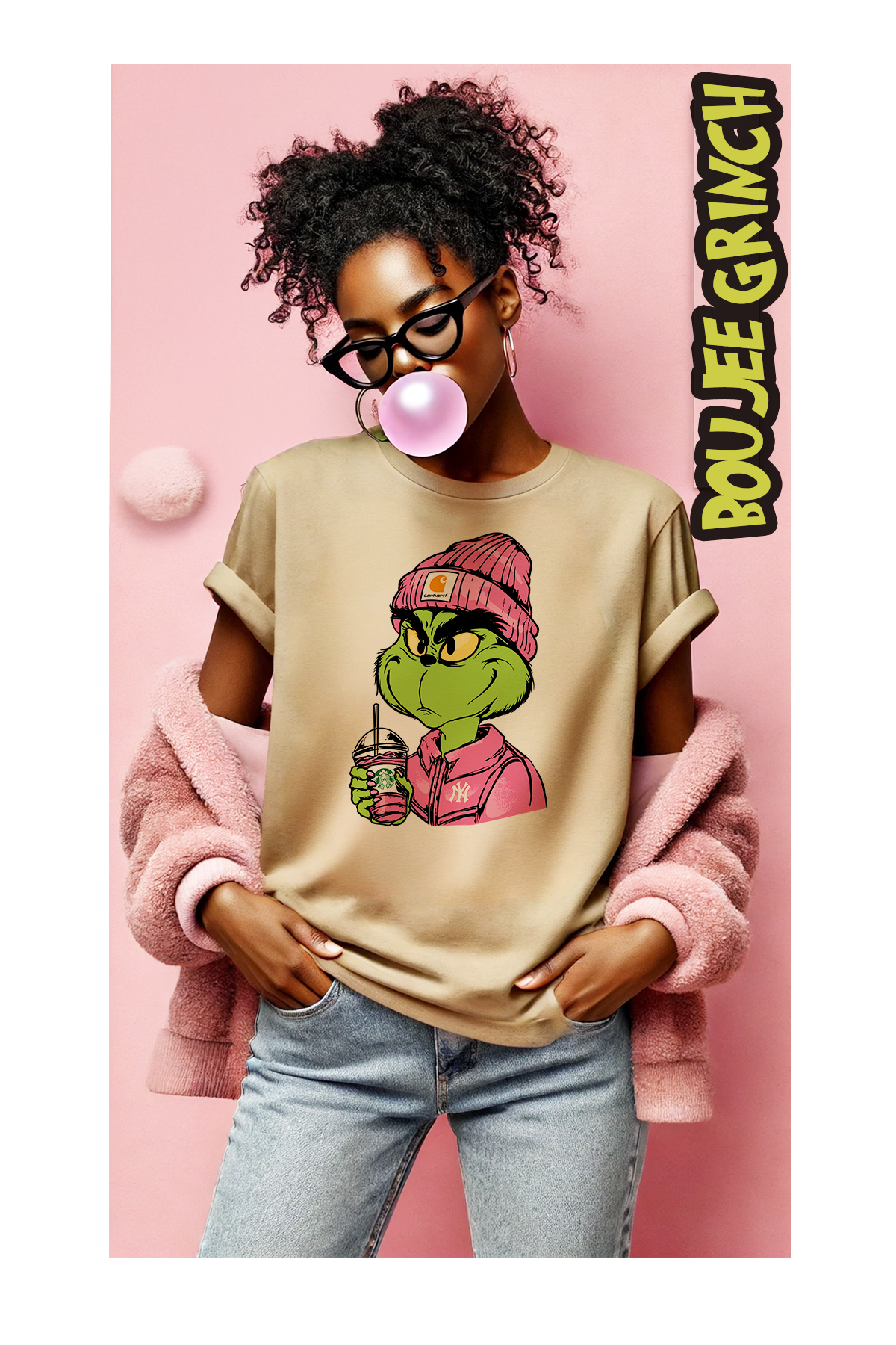 Boujee Grinch Digital Download - Christmas PNG Bundle | Commercial Use | Two Versions